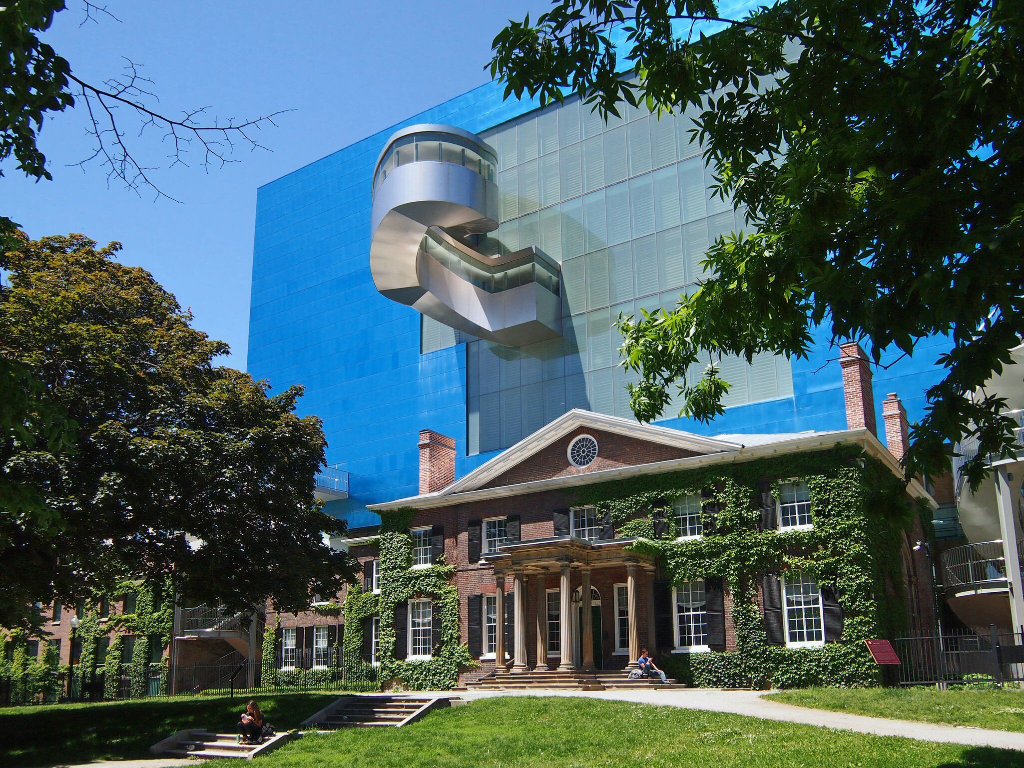 June 4, 2013: Exterior of the Art Gallery of Ontario with a Victorian mansion and a controversial modern addition by architect Frank Gehry.
