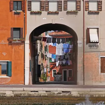 Along the canal in Venice. Shutterstock