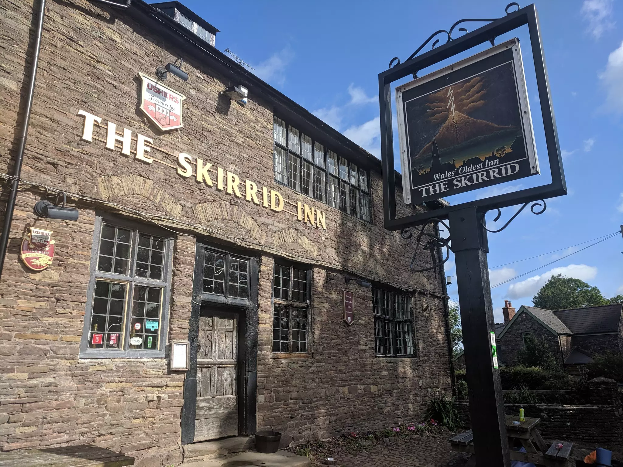 The Skirrid Inn in the village of Llanvihangel Crucorney, reputed to be the oldest pub in Wales.