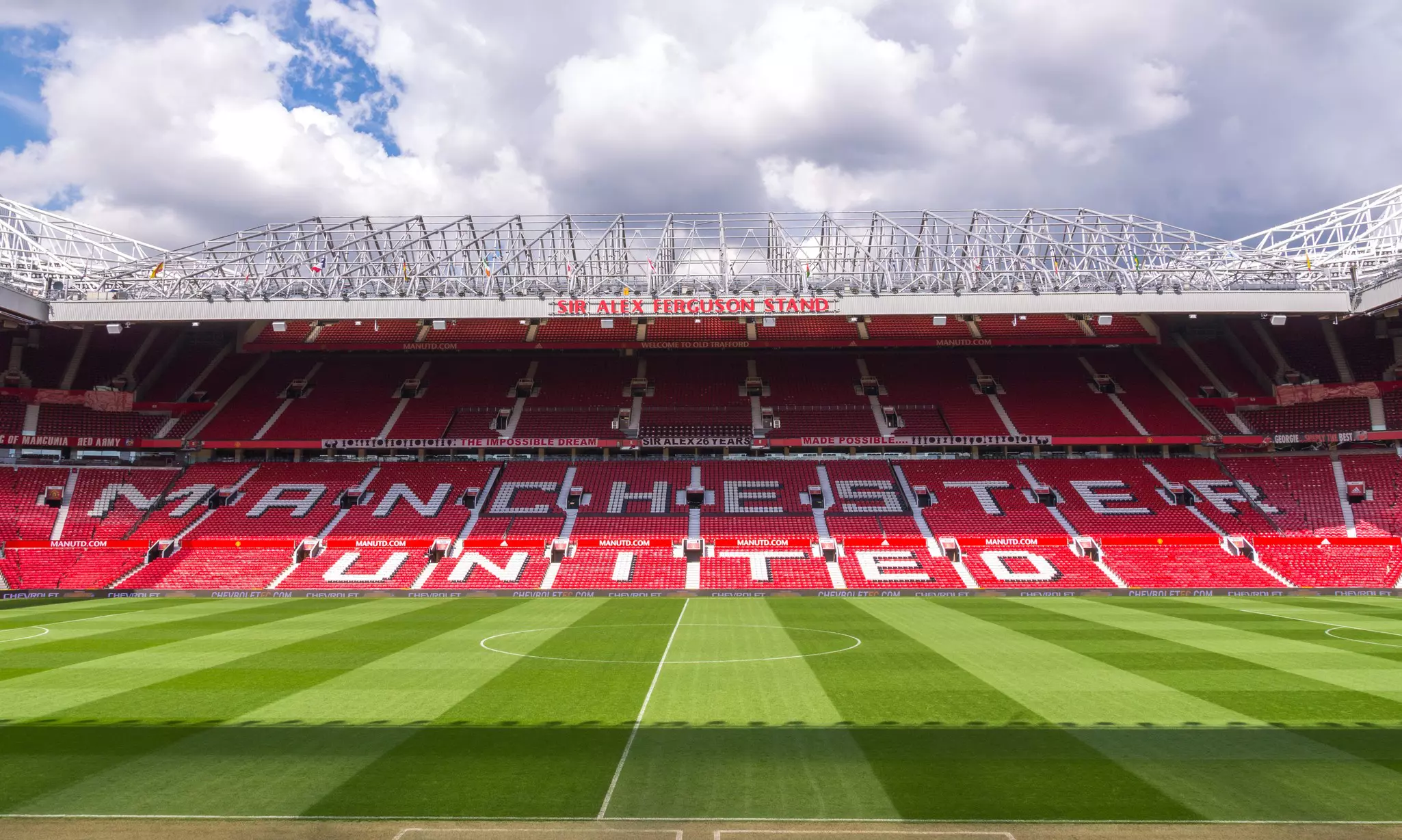 Old Trafford stadium in Manchester, England: Old Trafford is home of Manchester United football club
