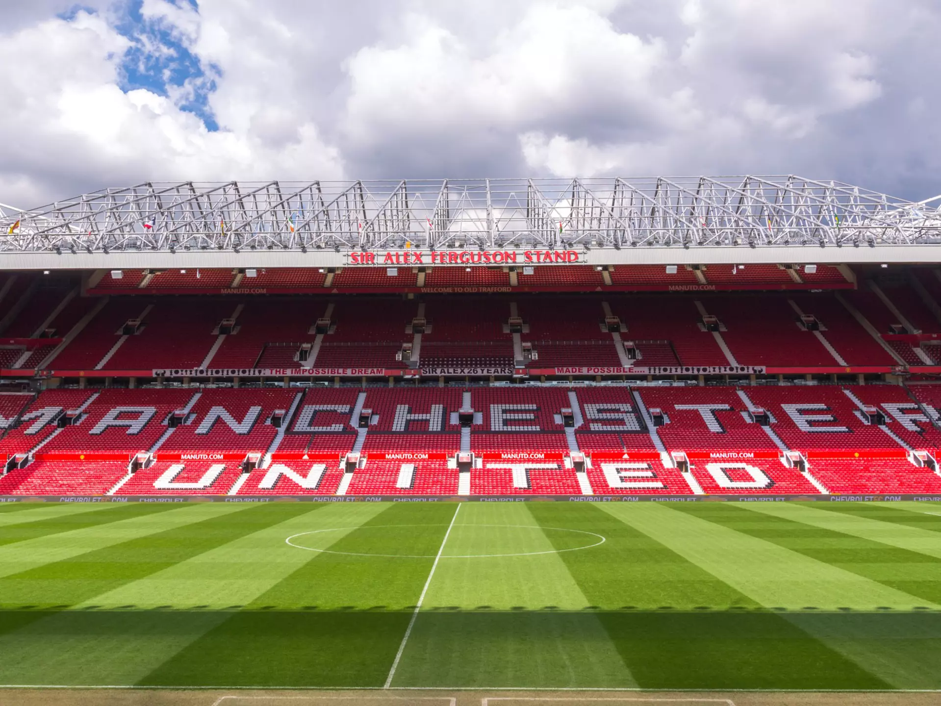 Old Trafford stadium in Manchester, England: Old Trafford is home of Manchester United football club