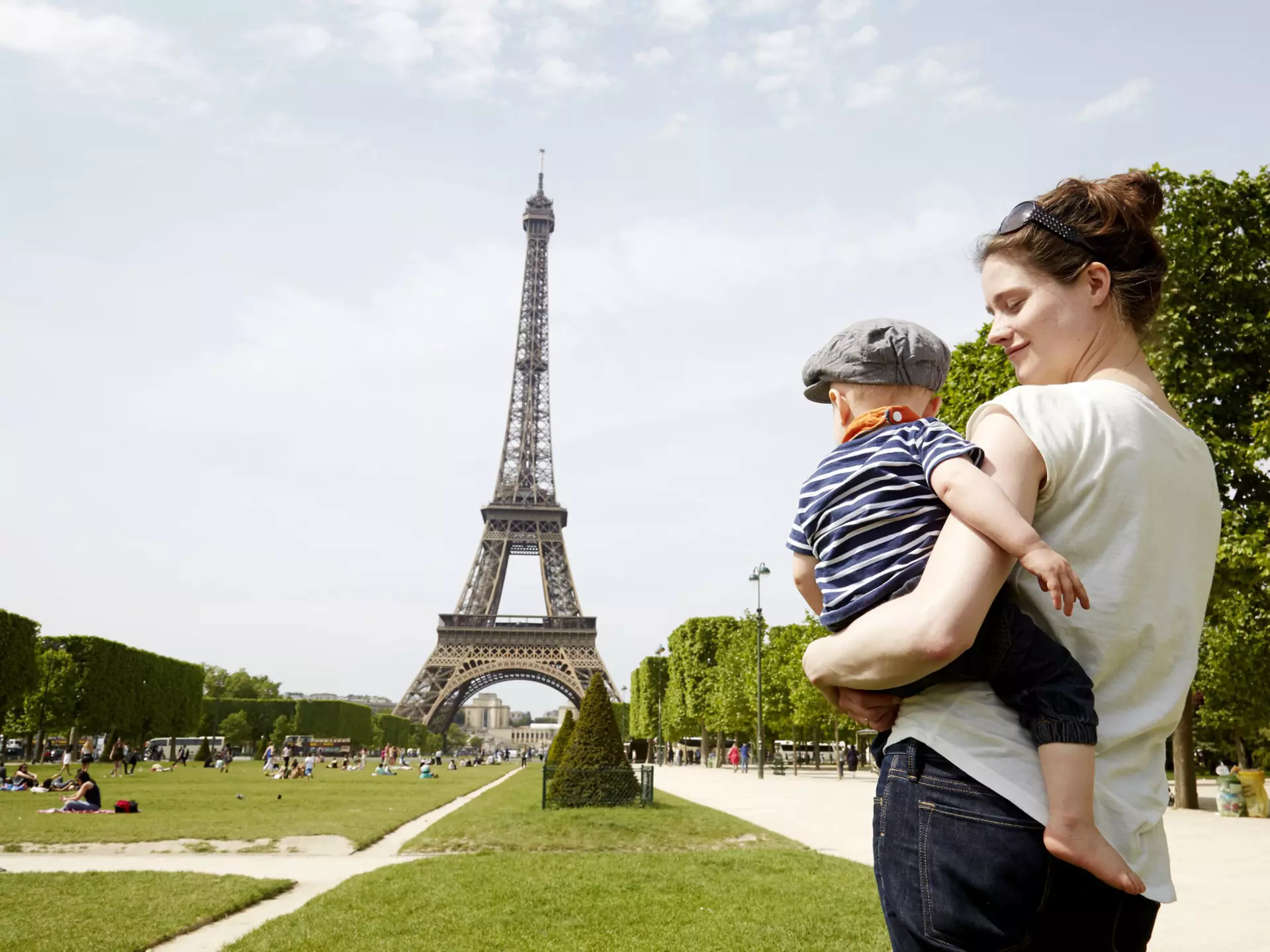 Paris is already a child-friendly city, and is very walkable even with small tots. Chris Tobin / Getty Images
