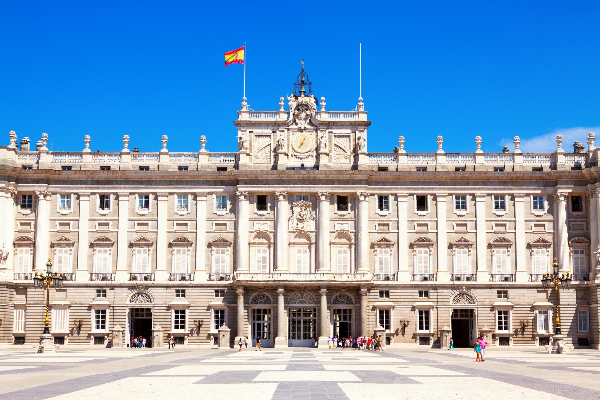 Exterior of the Royal Palace of Madrid.