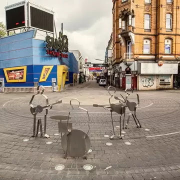 The Beatles-Platz in Hamburg, Germany.