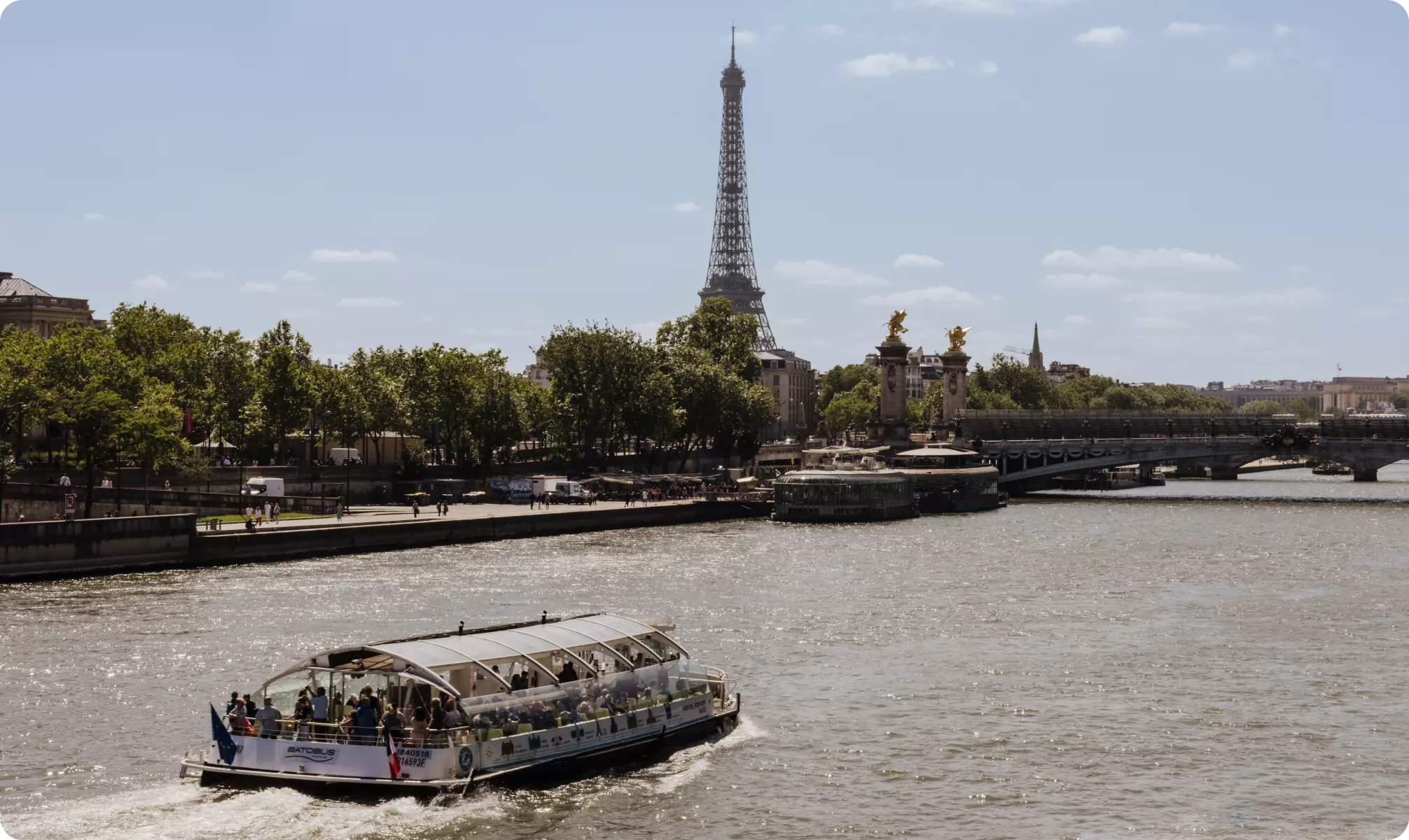 Pont Alexandre III, View of scaffolding set up for the olympics
Paris, France, June 2024. 
Kate Devine for Lonely Planet