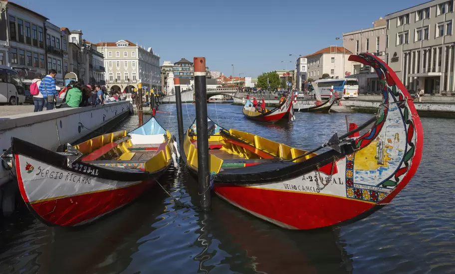 Aveiro, Portugal. Moliceiros. Traditional boats.