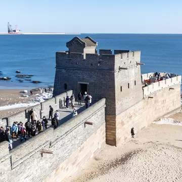 QINHUANGDAO, CHINA, JANUARY 24, 2023: Laolongtou (Old Dragon's Head) Great wall, License Type: media, Download Time: 2026-08-26T17:53:20.000Z, User: LP_NZhan, Editorial: true, purchase_order: 65050 - Digital Destinations and Articles, job: App Content, client: Lonely planet app, other: Nadine Zhan