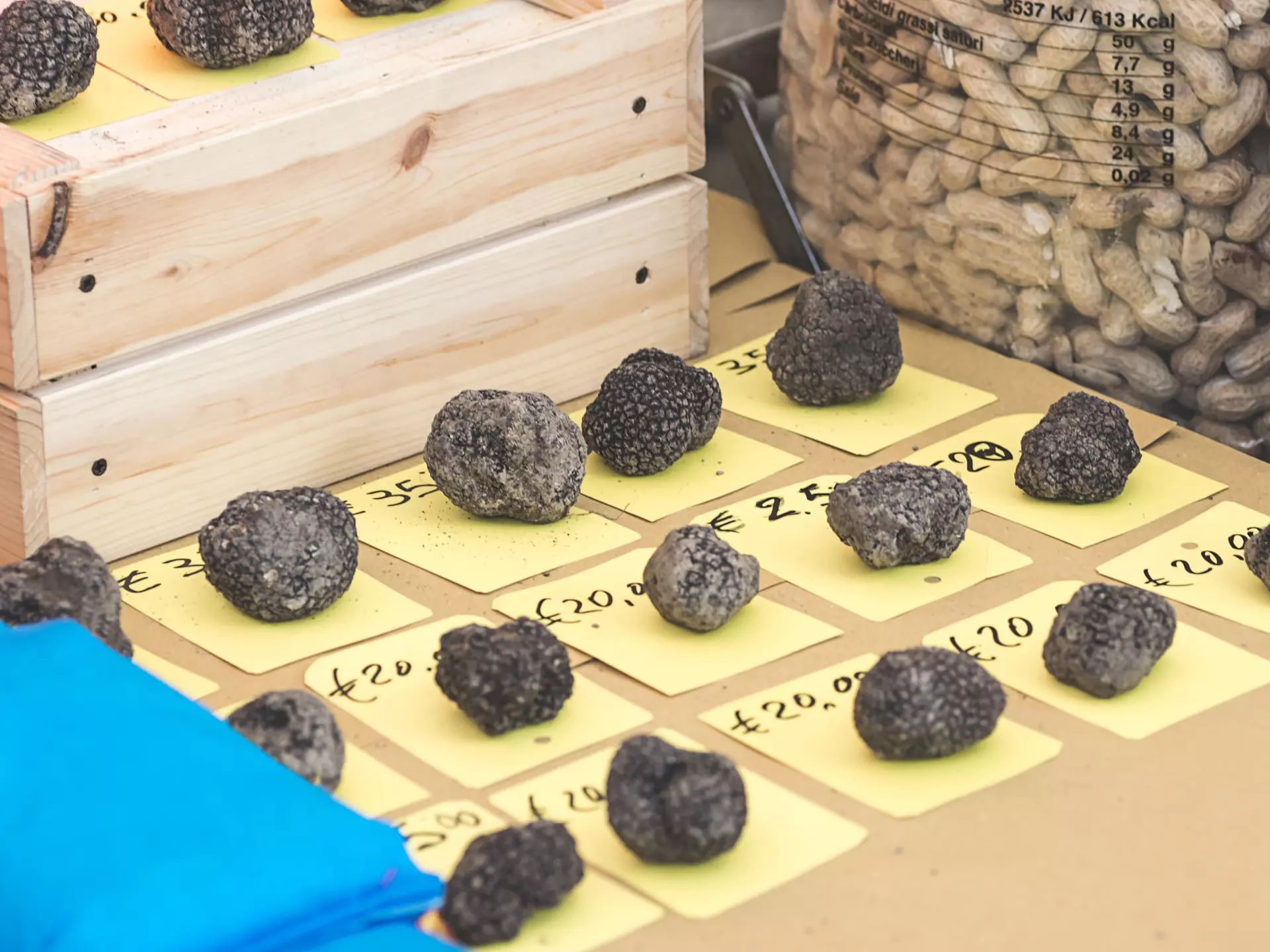 Fresh black truffles