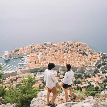 Enjoyed the panoramic views from a nearby mountainside.