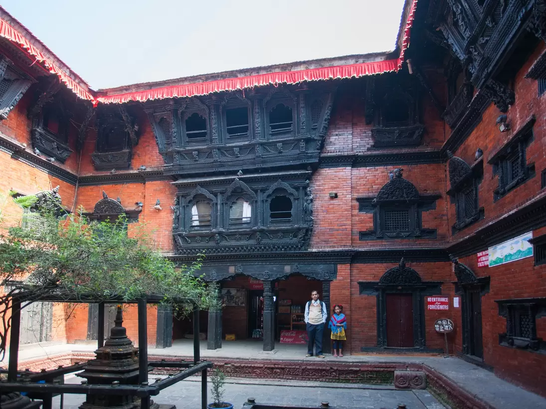 Kathmandu, Nepal - November 3, 2013:The Palace of the living goddess Royal Kumari on November 3, 2013 in Kathmandu, Nepal.; Shutterstock ID 702783403;
