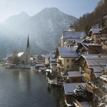 Hallstatt in winter morning
