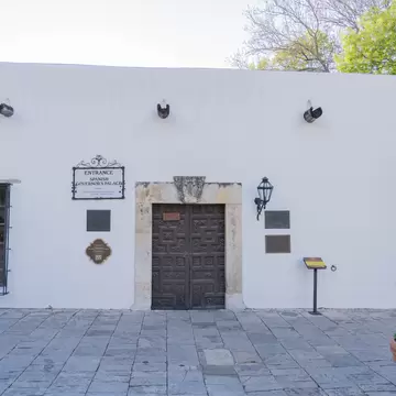 Facade of the Spanish Governors Palace in downtown San Antonio, Texas.