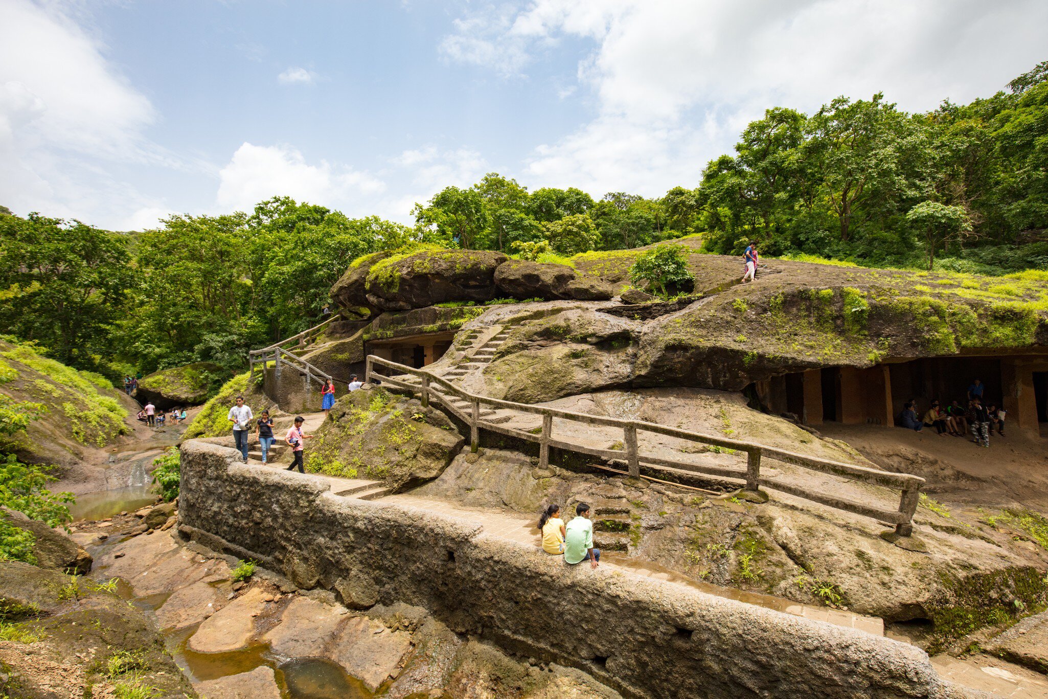 Kanheri Caves at the Sanjay Gandhi National Park in northern Mumbai in India.