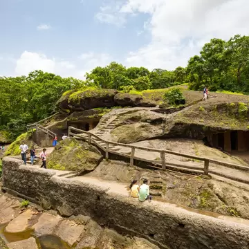 Kanheri Caves at the Sanjay Gandhi National Park in northern Mumbai in India.