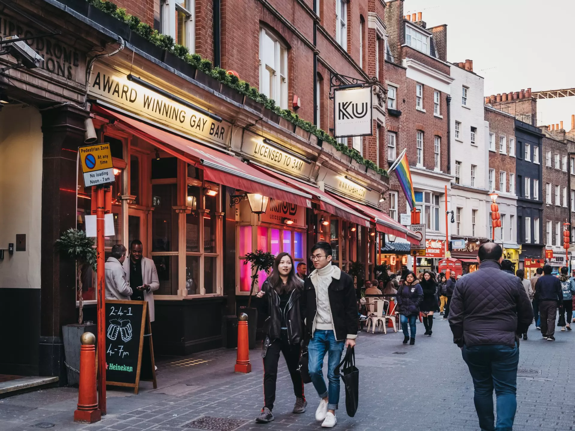 April 14, 2019: People walking past Ku Bar, one of the largest gay bars in London, located just off Leicester Square.
1397456252
bar, building, capital, city, city life, cityscape, destination, england, europe, european, exterior, facade, famous, gay bar, historical, ku, ku bar, landmark, leicester square, lgbt travel, lgbtq, london, outdoor, outside, people, place, soho, spring, street, tourism, tourist, travel, uk, urban, walking past, west end