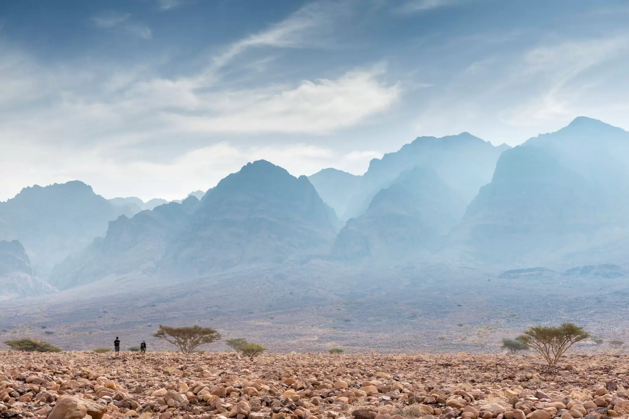 Two hikers on the Jordan Trail. Justin Foulkes for Lonely Planet