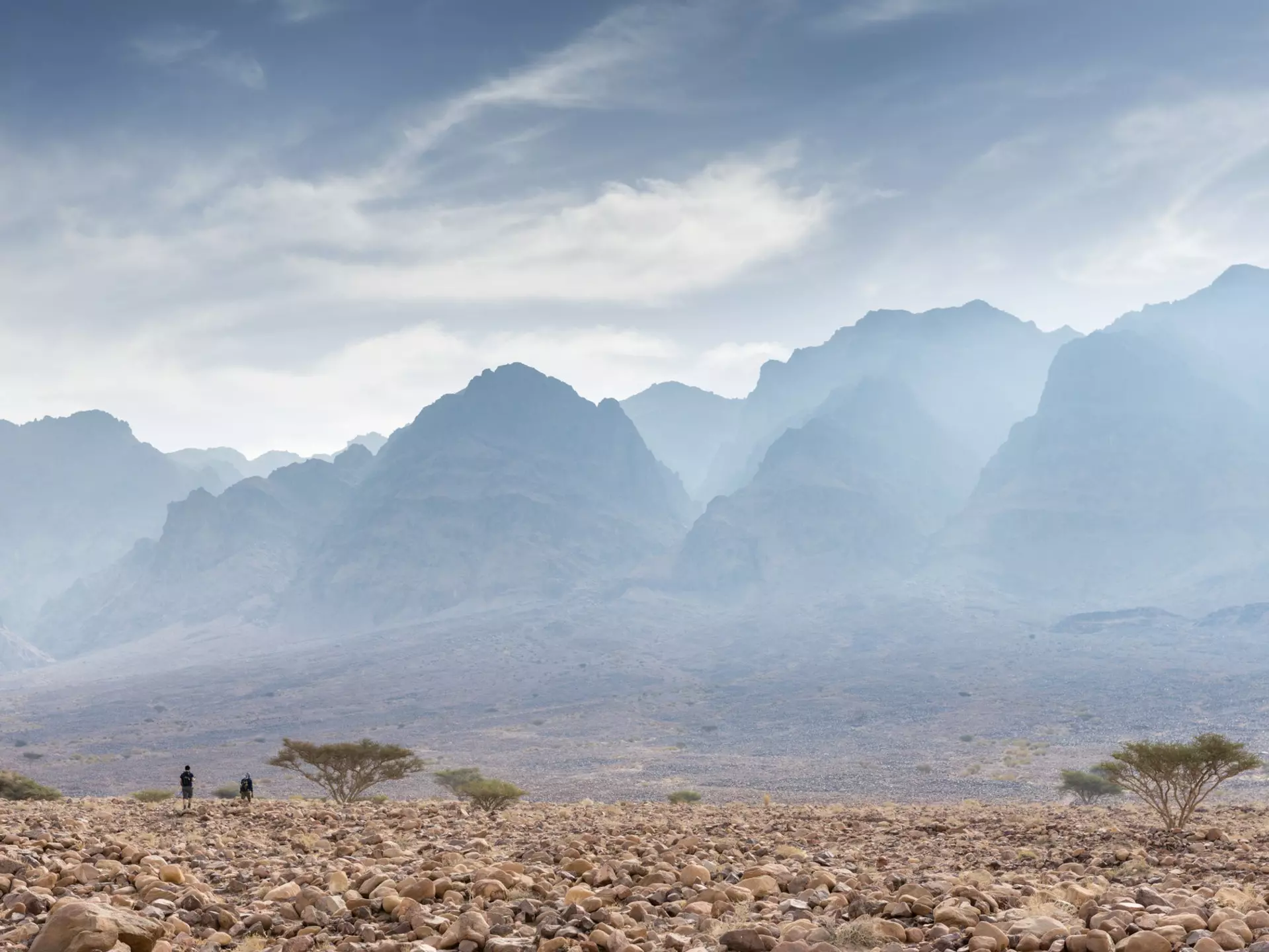Two hikers on the Jordan Trail. Justin Foulkes for Lonely Planet