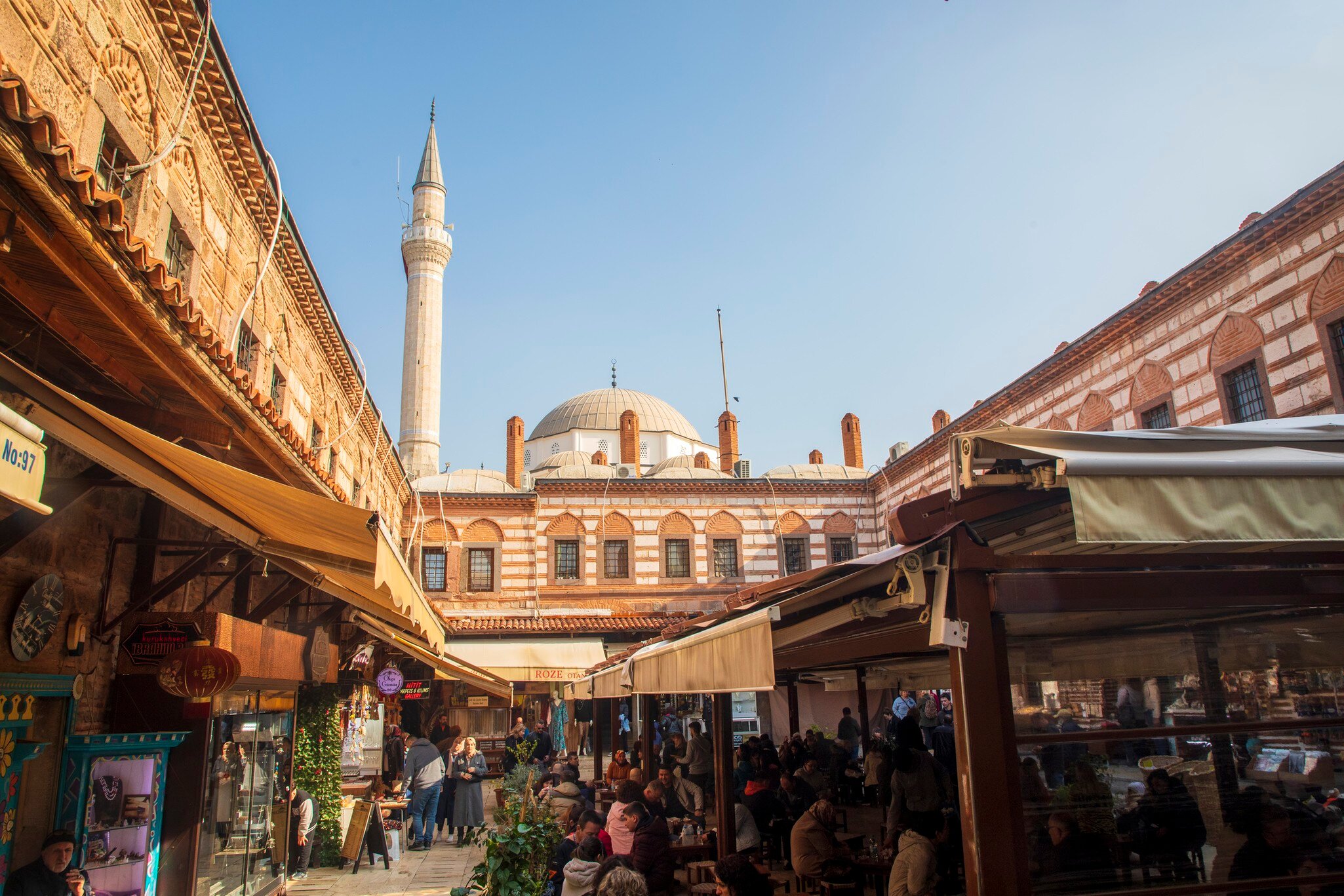 Izmir - Turkey, January 26, 2023, Awesome view of Kizlaragasi Han Caravanserai and Hisar Mosque in Izmir, Turkey. Izmir is a popular tourist destination in Turkey.
1473548912