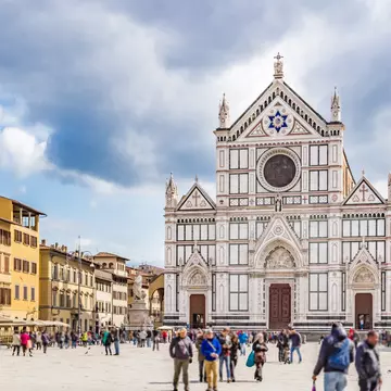 Basilica of Santa Croce, meaning Holy Cross, in Firenze, Italy
architecture, art, basilica, building, cathedral, church, city, croce, cross, europe, facade, famous, firenze, florence, italian, italy, landmark, monument, religion, santa, sky, square, tourism, travel, tuscany, view