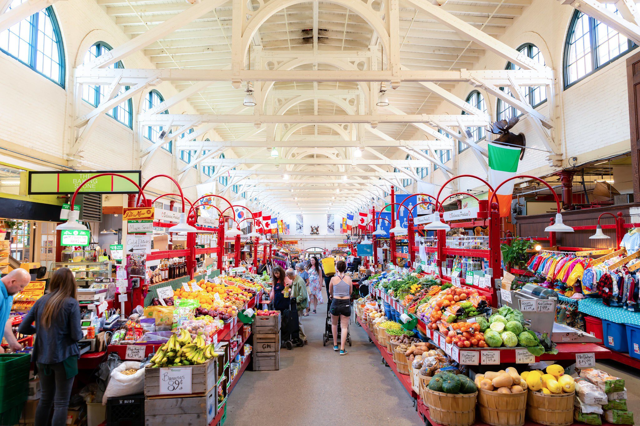 July 20, 2019: Fresh produce on display inside the Saint John City Market.