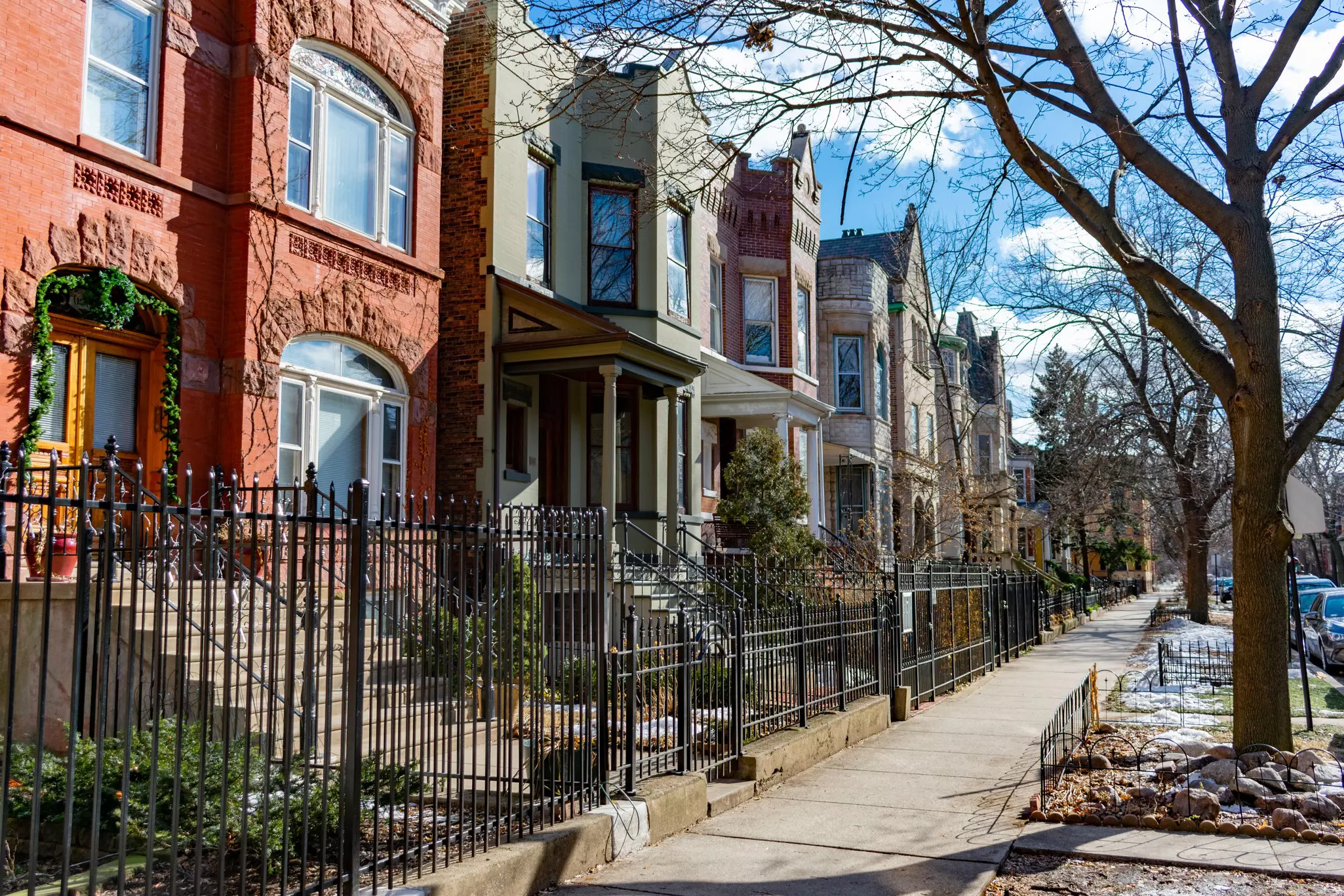 Row of Homes in Wicker Park Chicago