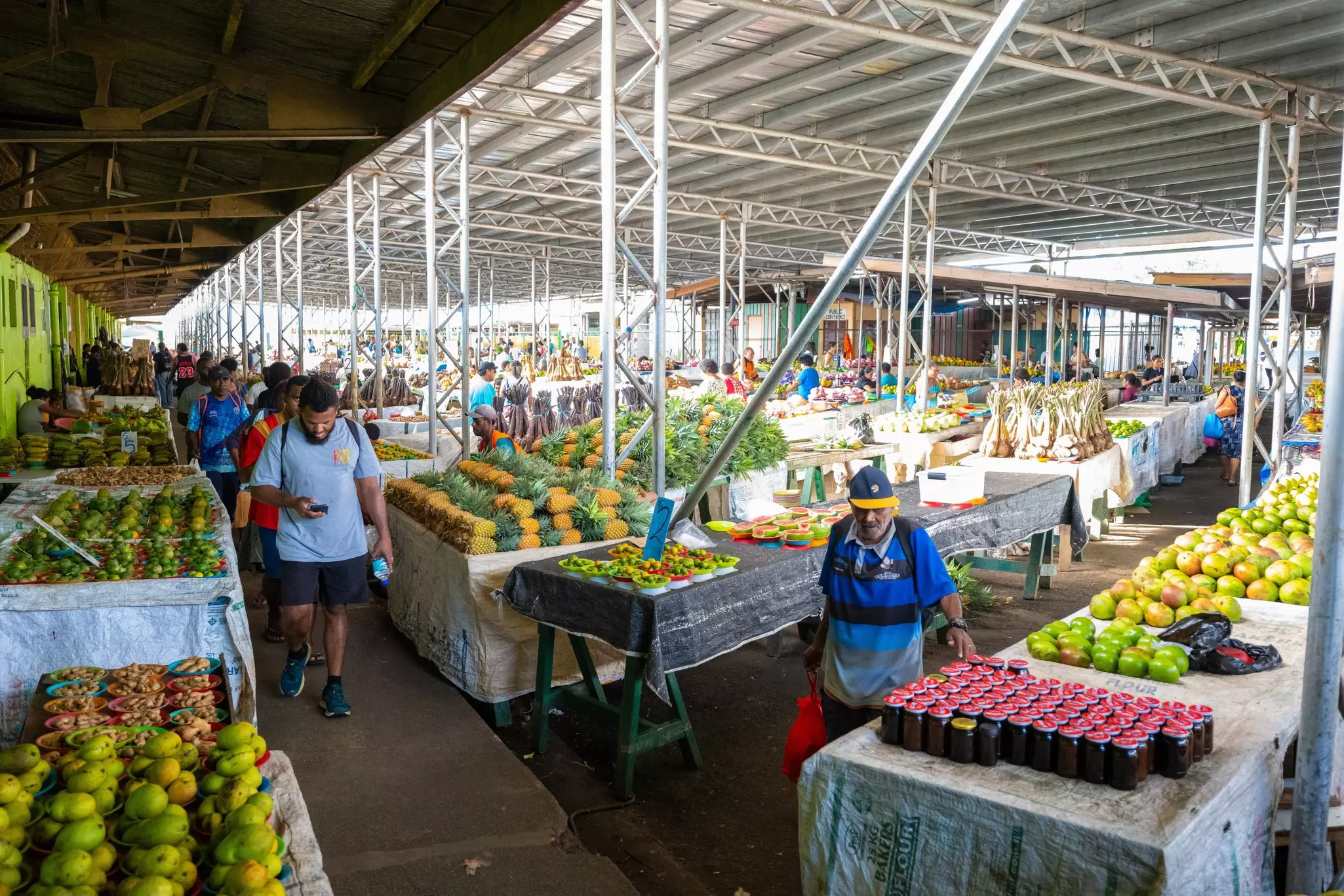 Fruit and vegetable market downtown suva, Fiji
