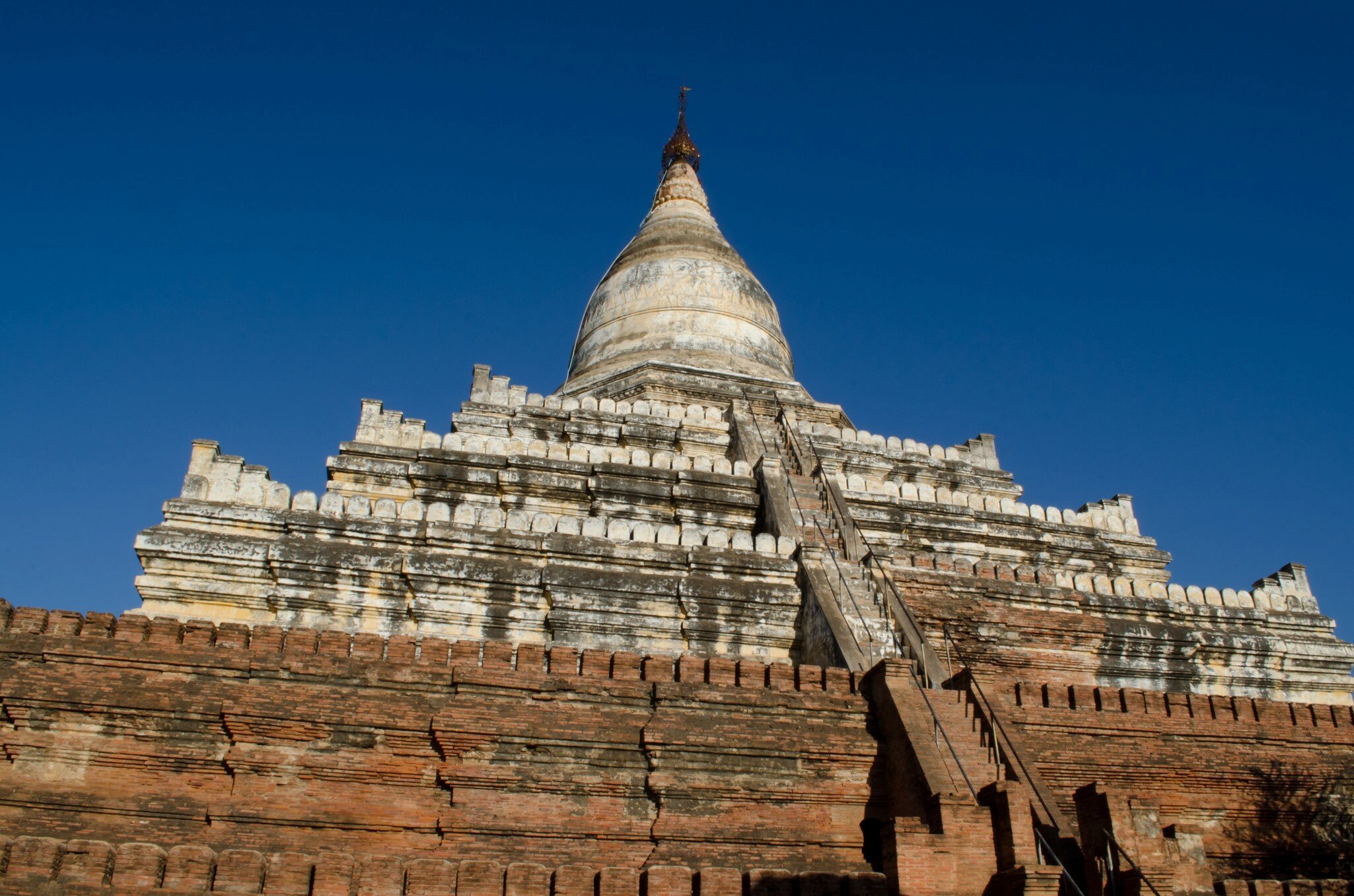 Shwesandaw Pagoda with unique five tier basement in Bagan, Myanmar
