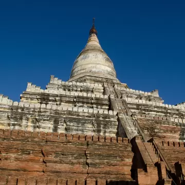 Shwesandaw Pagoda with unique five tier basement in Bagan, Myanmar