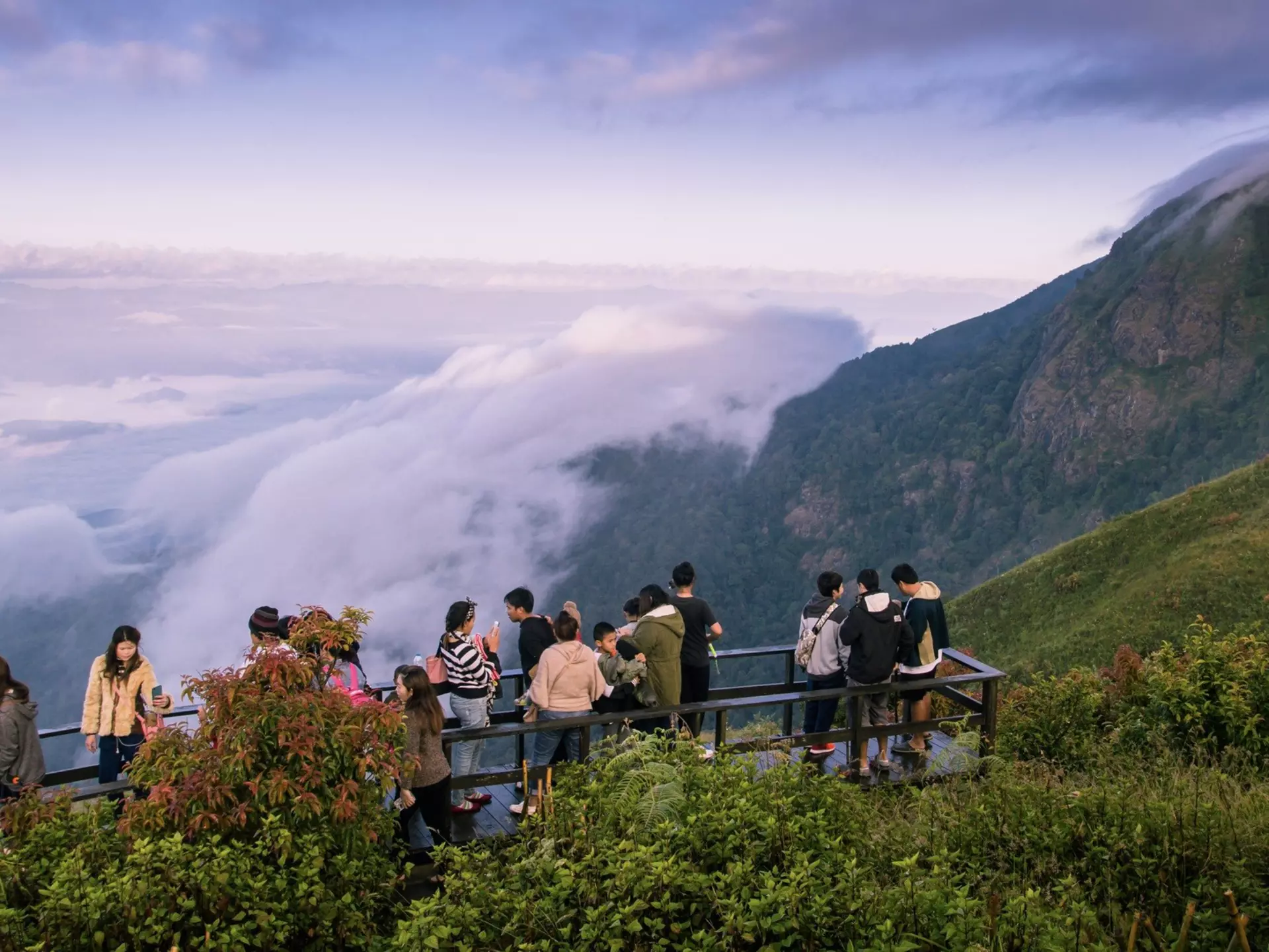 Watching the mists on Doi Inthanon mountain near Chiang Mai, Thailand. 