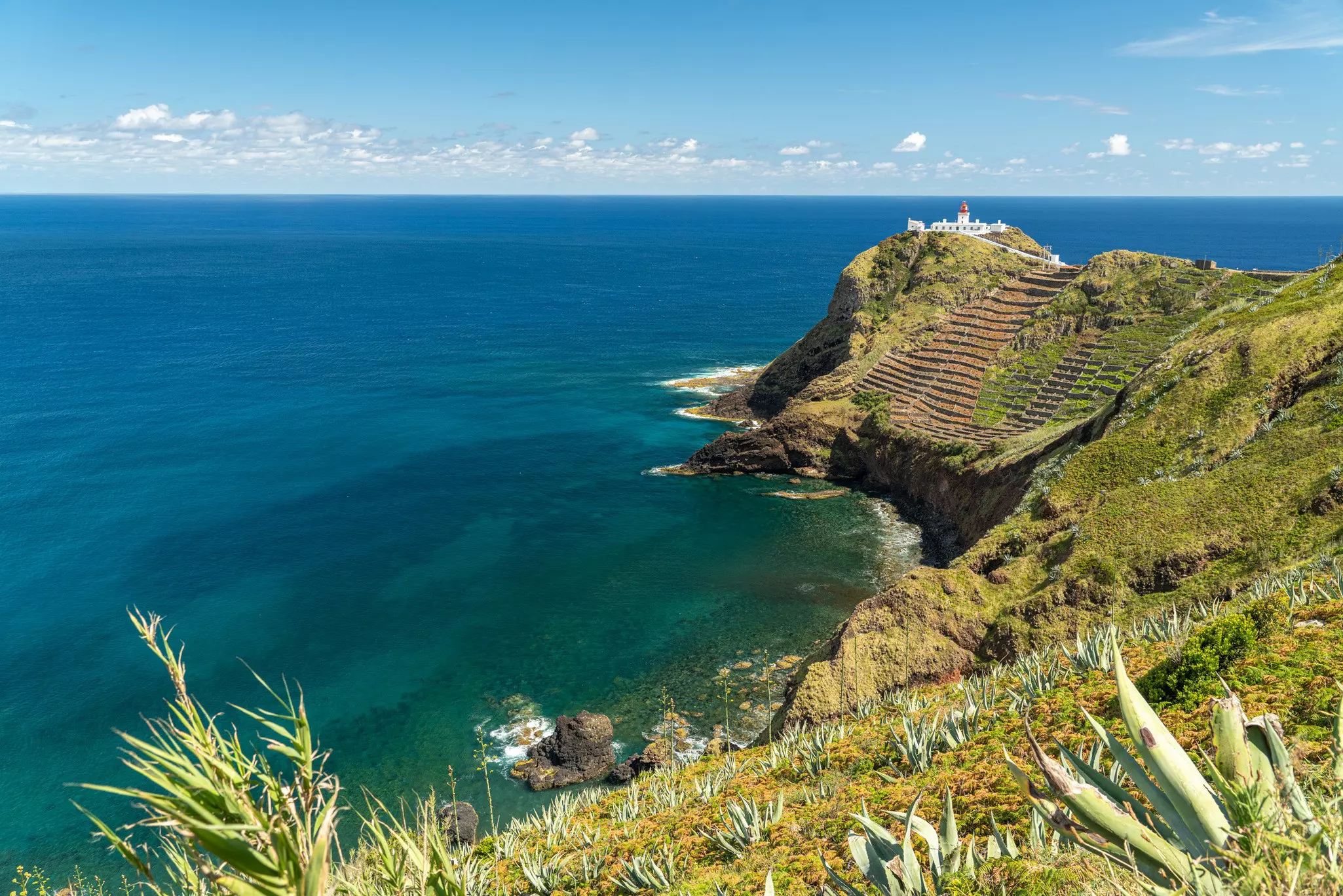 Sometimes, a bus will only get you part of the way there: the 30-minute walk from Calheta to Santa Maria’s Farol de Gonçalo Velho offers a splendid view © Daniel James Clarke