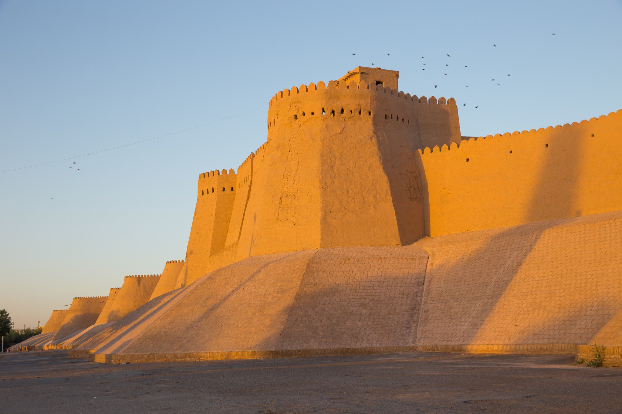 The watchtower of the Khuna Ark, the fortress and residence of the rulers of Khiva, in Uzbekistan. The Ark was built in the 12th Century.; Shutterstock ID 522302650;