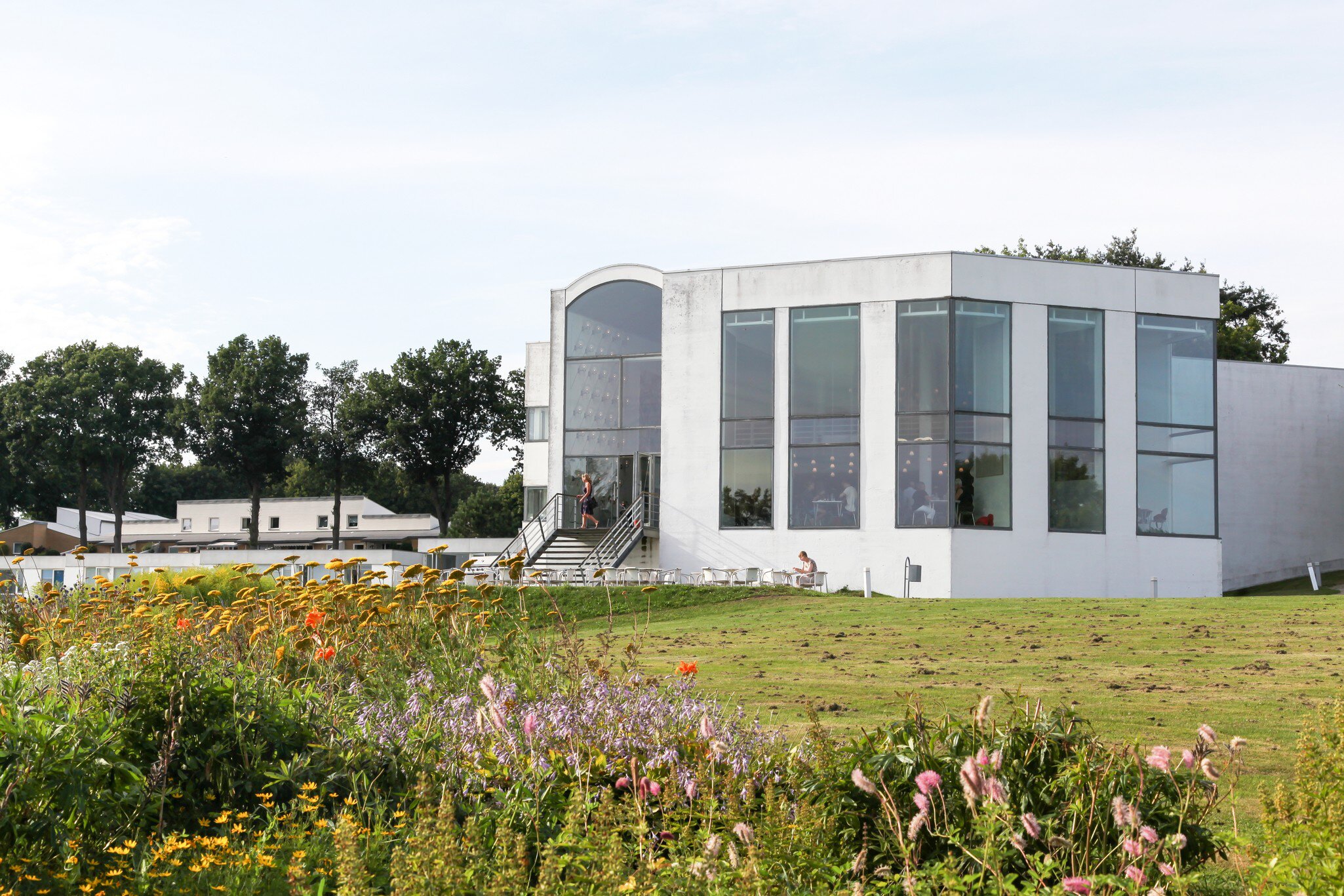 Facade of the Trapholt museum building in Kolding, Denmark.