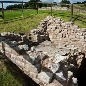 Ruins at Vindolanda Roman fort in England