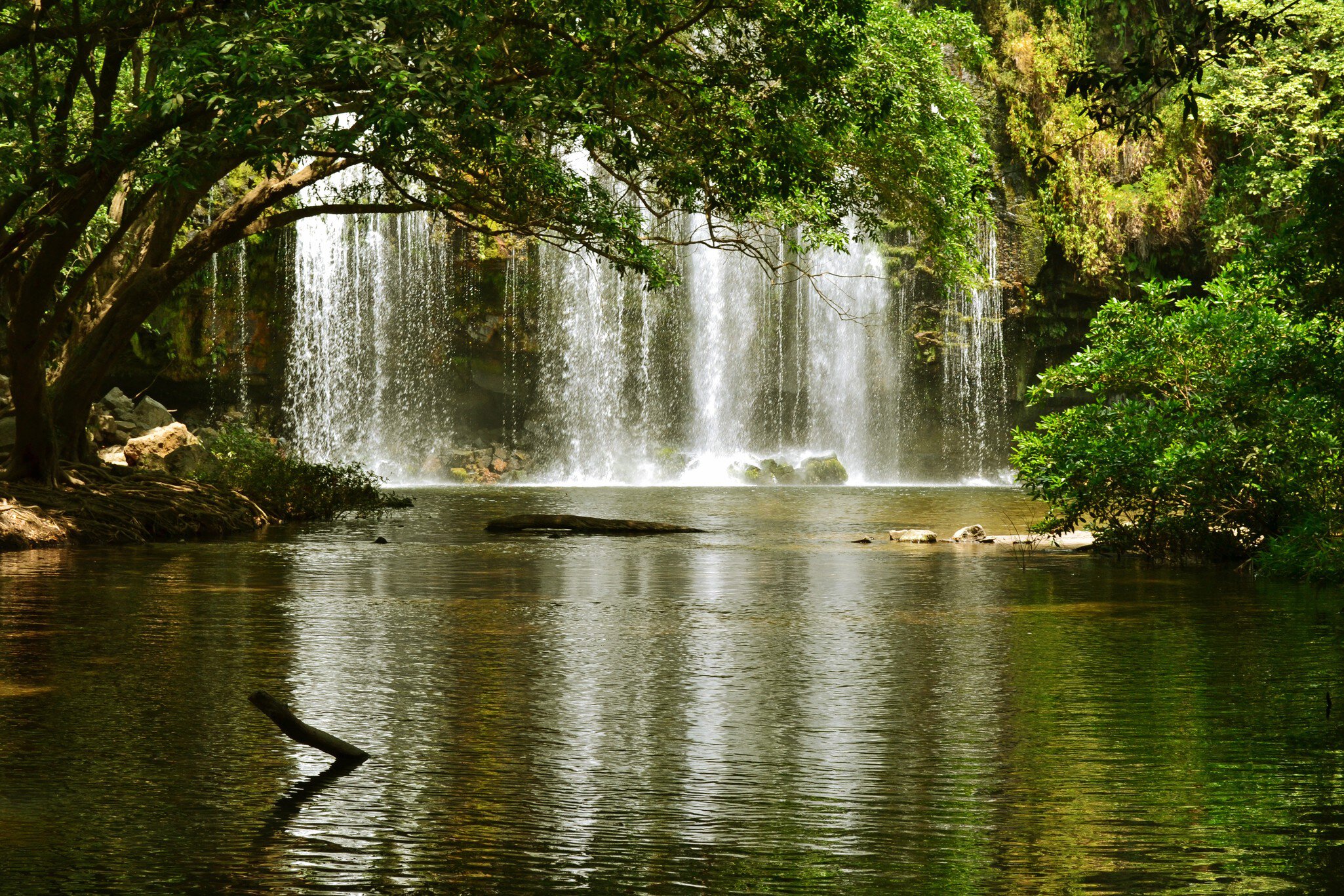 Waterfall Llanos de Cortés in Costa Rica.