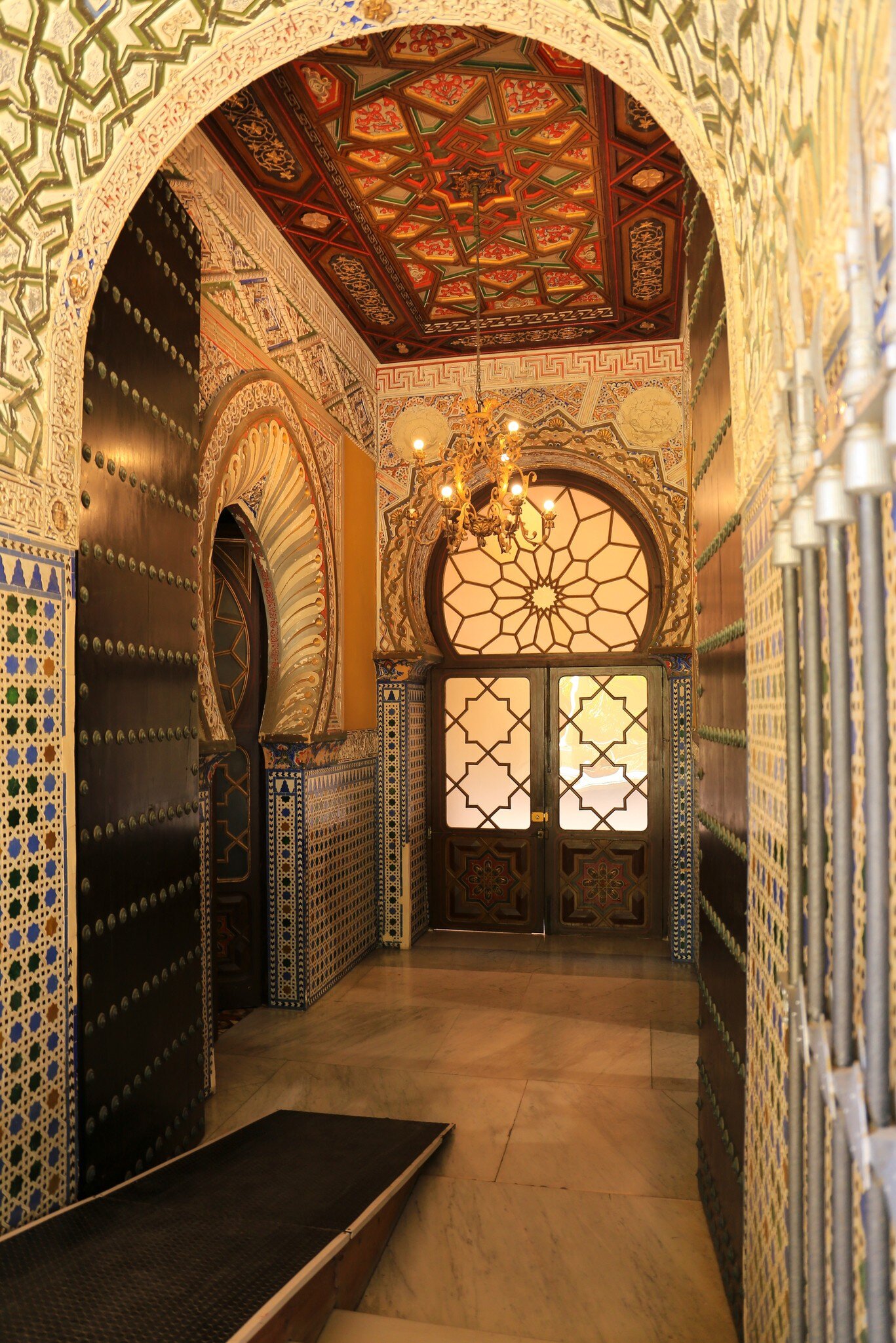 Interior view of the Palacio de Orleáns y Borbón in Sanlúcar de Barrameda, Spain.