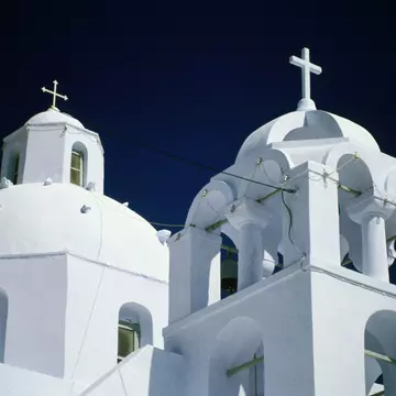 Domes of Phira. Thira.