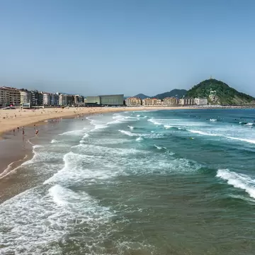 Zurriola beach in the Basque city of San Sebastian