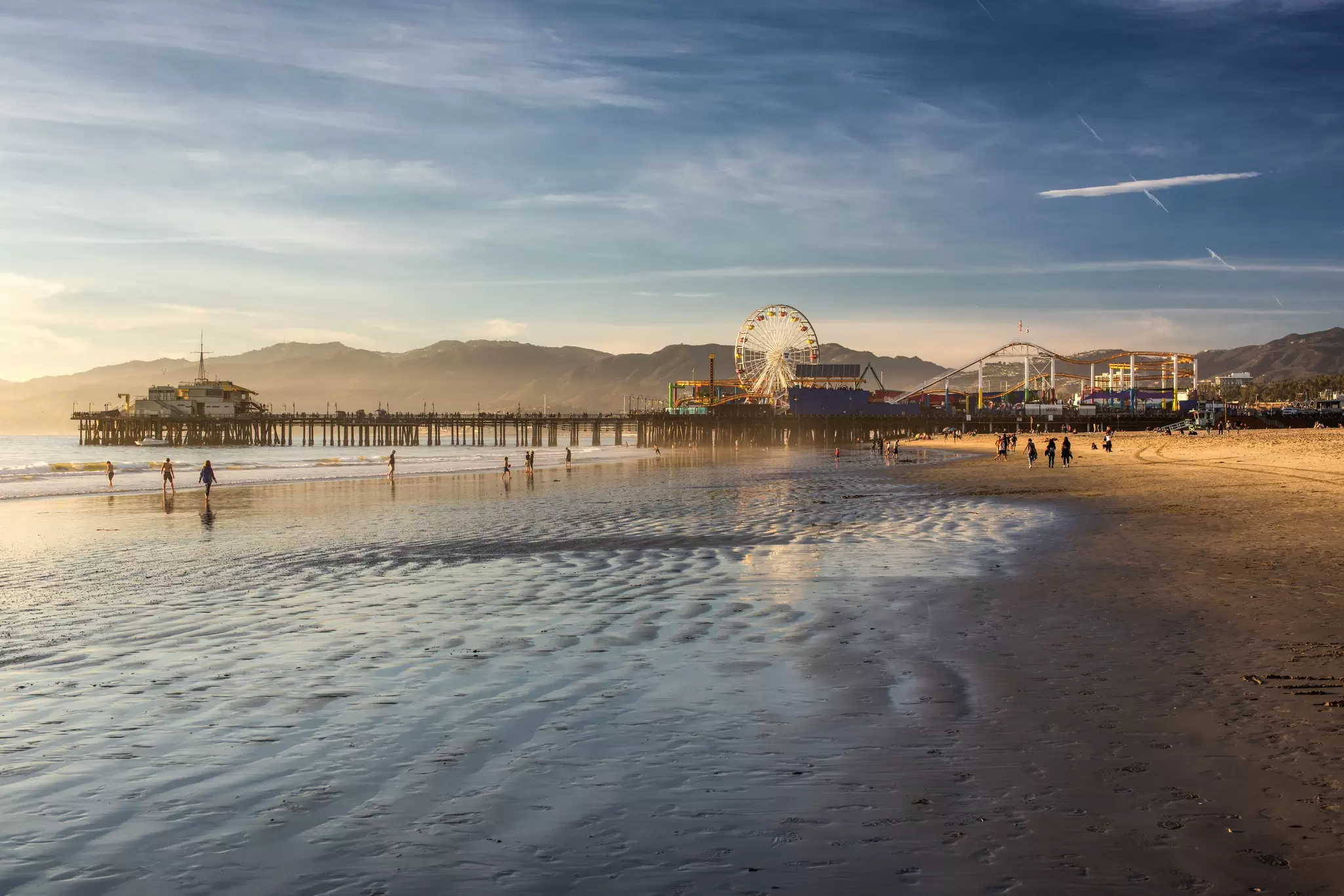 The Santa Monica Pier with its famous Ferris wheel. Dennis Fischer Photography/Getty Images