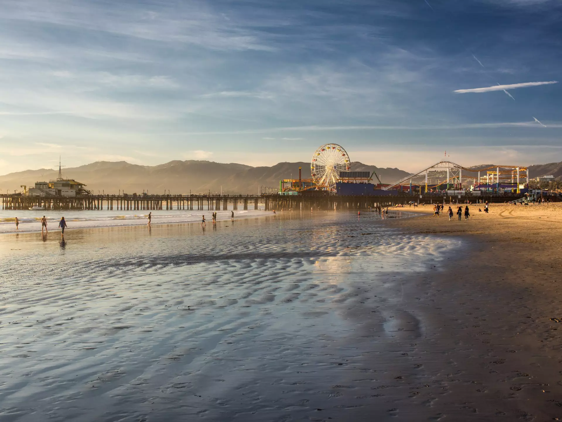 The Santa Monica Pier with its famous Ferris wheel. Dennis Fischer Photography/Getty Images