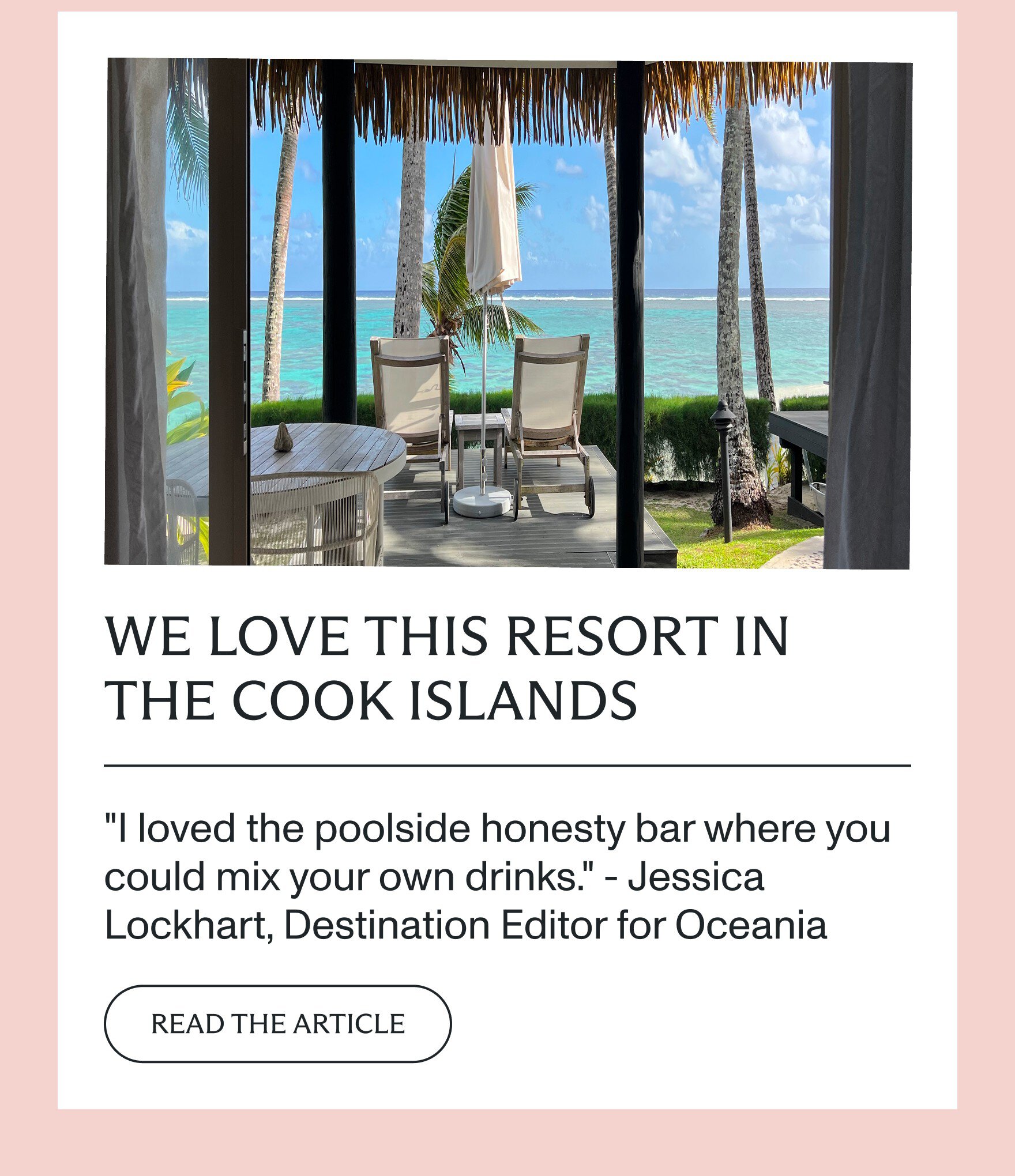 We love this resort in the Cook Islands