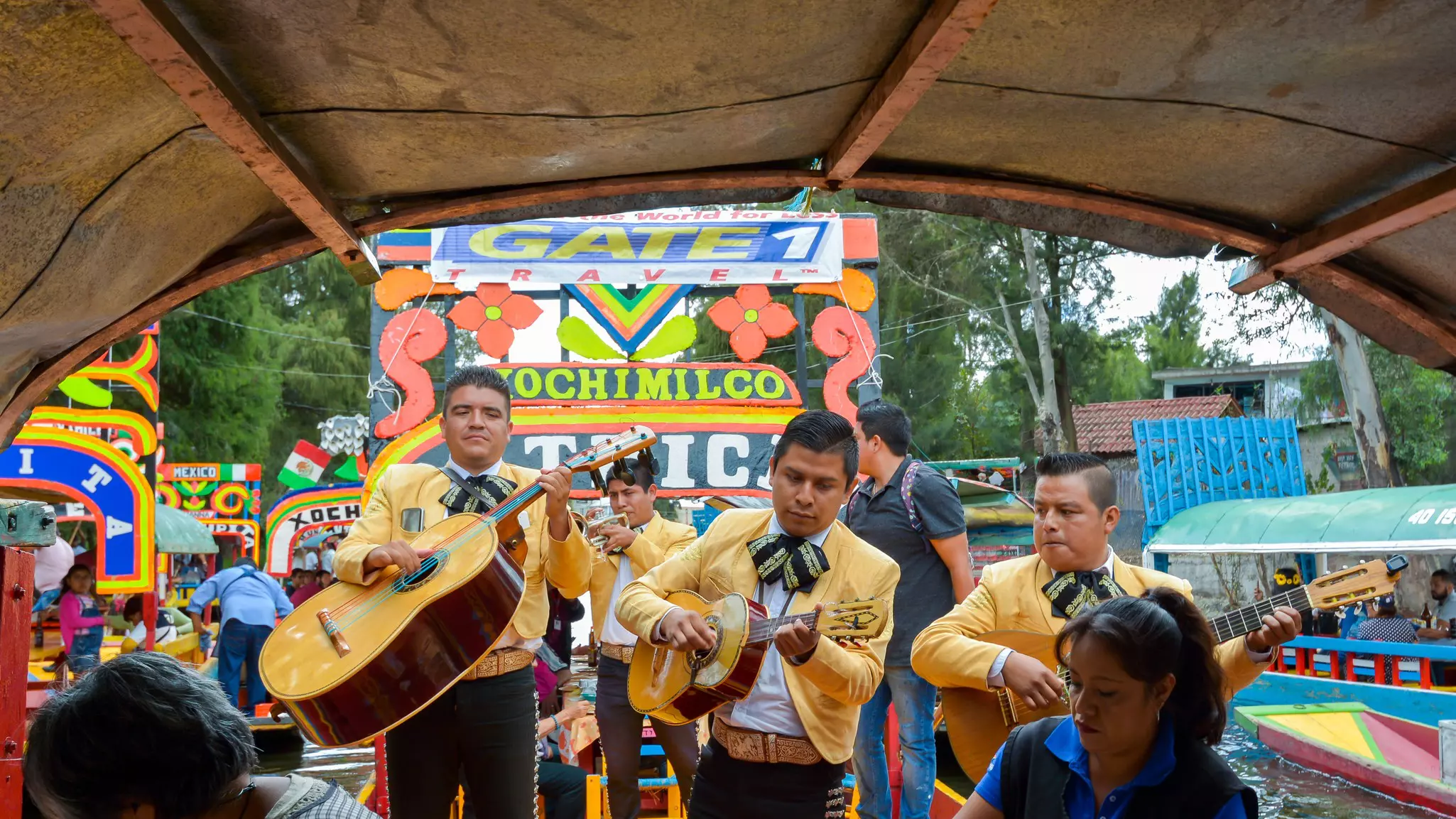 For a fee, mariachi musicians will float over and serenade you as you float through the canals of Xochimilco © jejim / Shutterstock