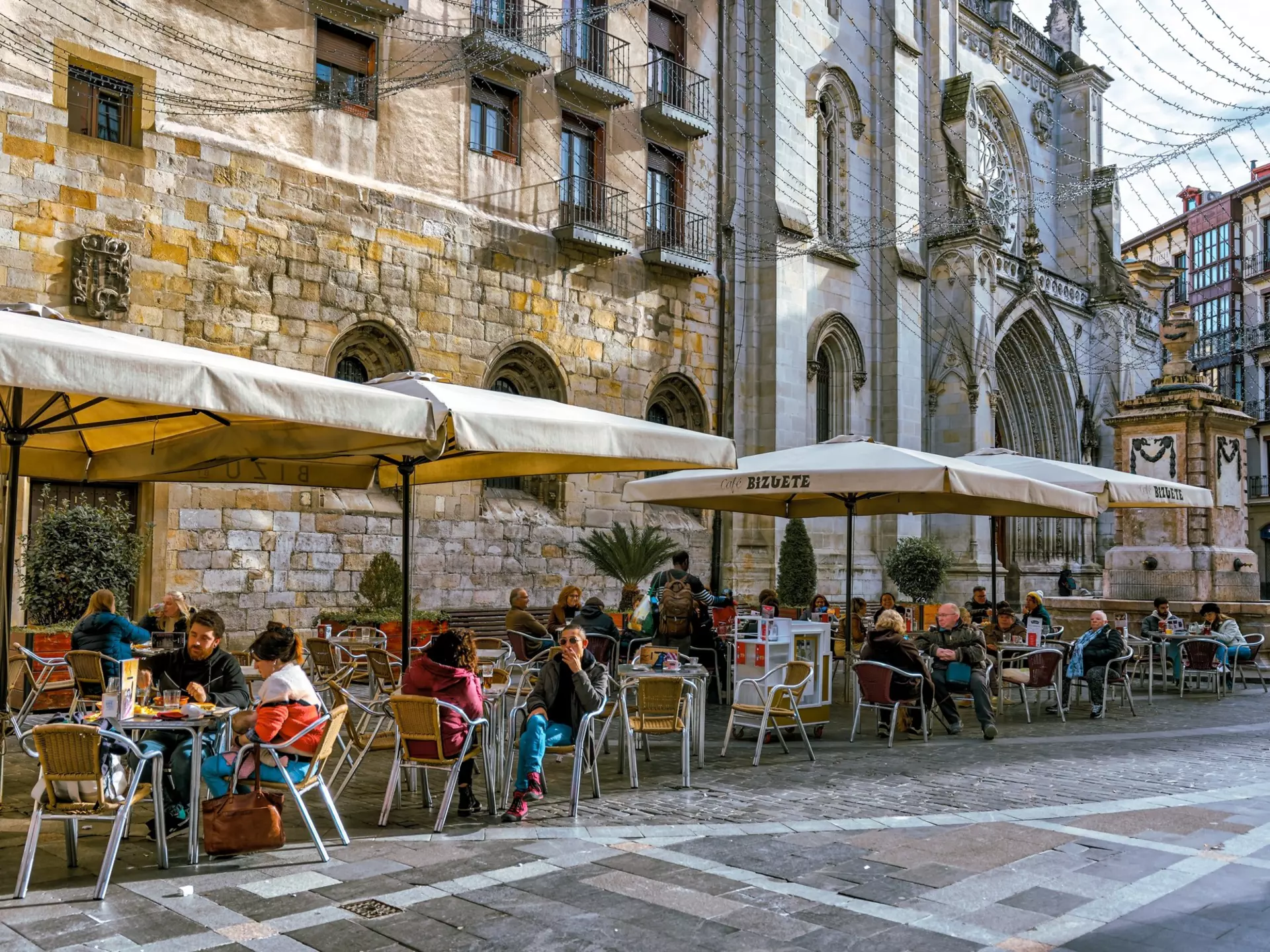 Bilboko Donejakue Katedrala a gothic cathedral in the Old Town of Bilbao, Spain