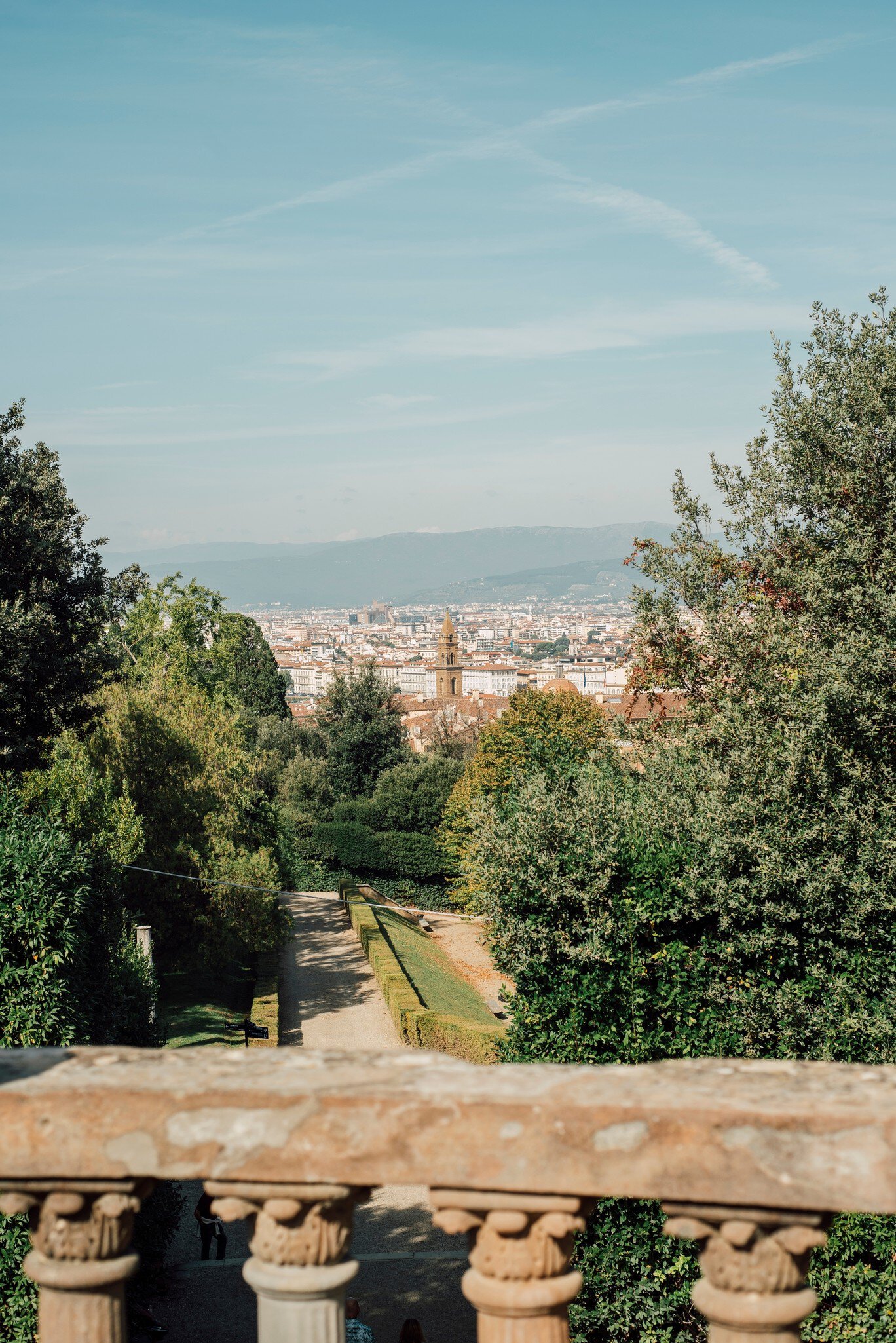 View of Giardino di Boboli – or Boboli Gardens – at Palazzo Pitti in Florence, Italy.