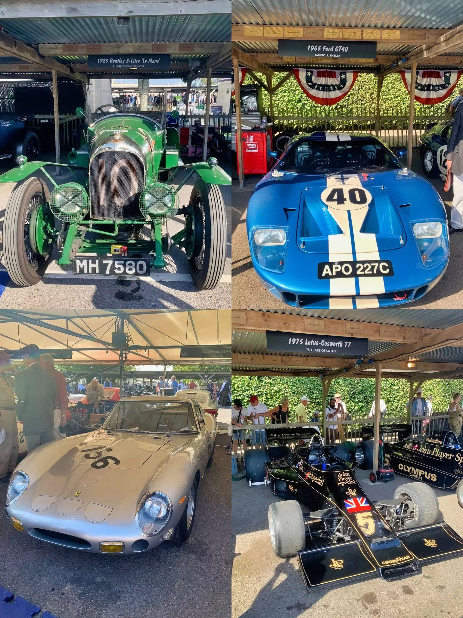 Vintage automobiles on display at the Goodwood Revival, Chichester, UK © Adrian Wenner