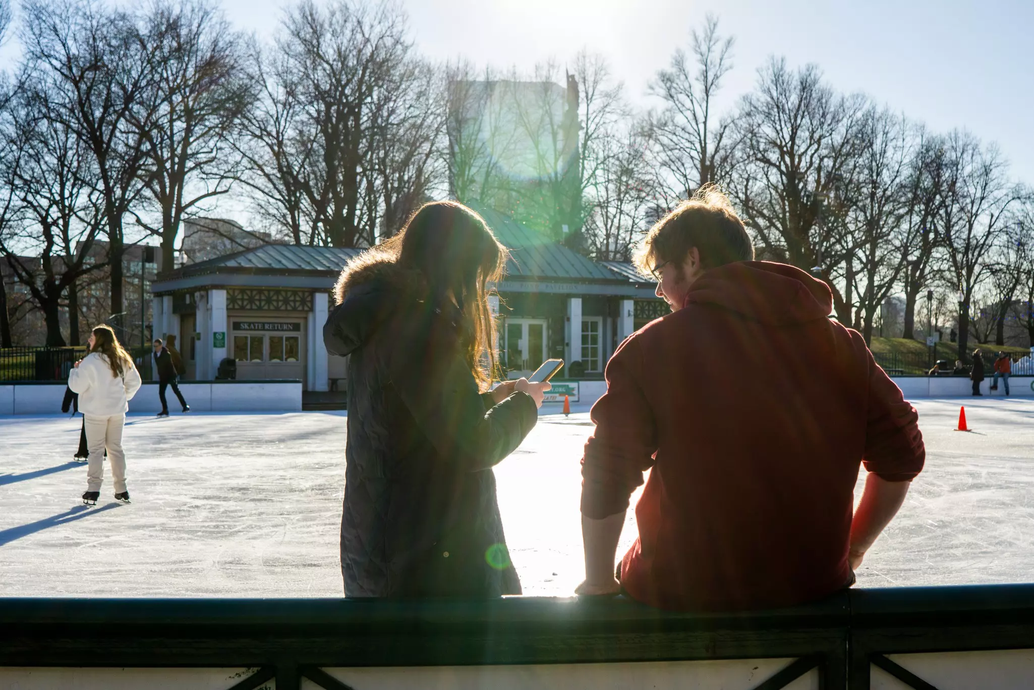 Boston Commons and Frog Park in January 2024