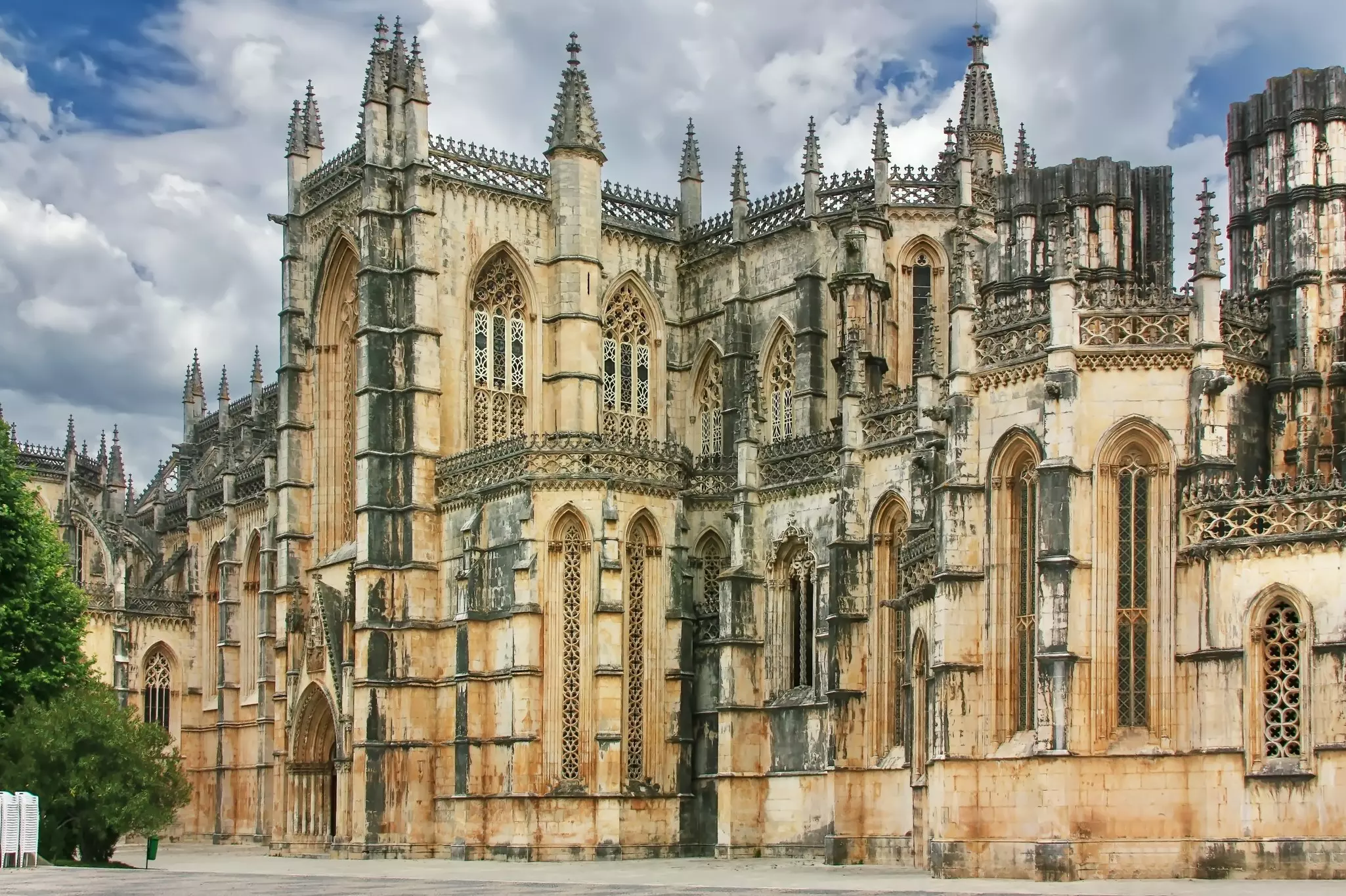 An elaborately carved stone building.