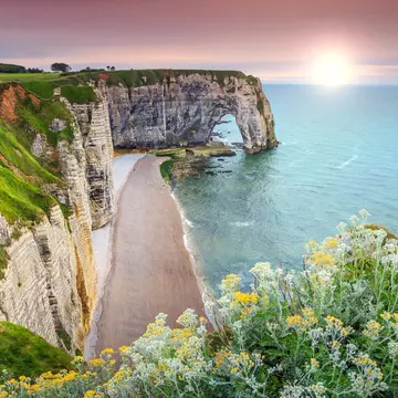 Normandy coastline, France.