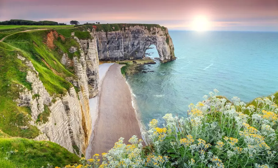 Normandy coastline, France.