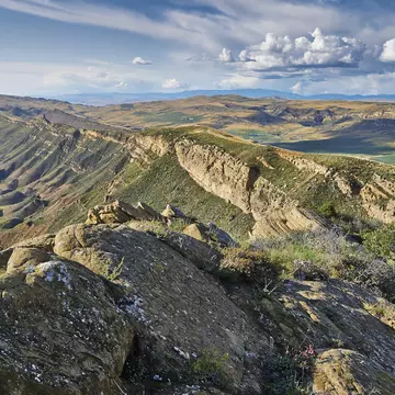 Azerbaijan offers everything from Caspian Sea beaches to dramatic mountain landscapes. Juergen Ritterbach/Getty Images