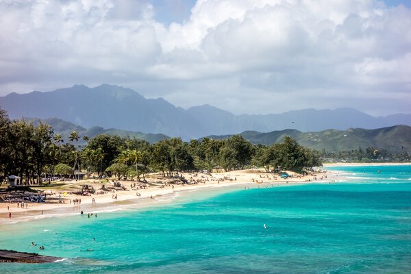 Kailua Beach on the Hawaiian island of O'ahu